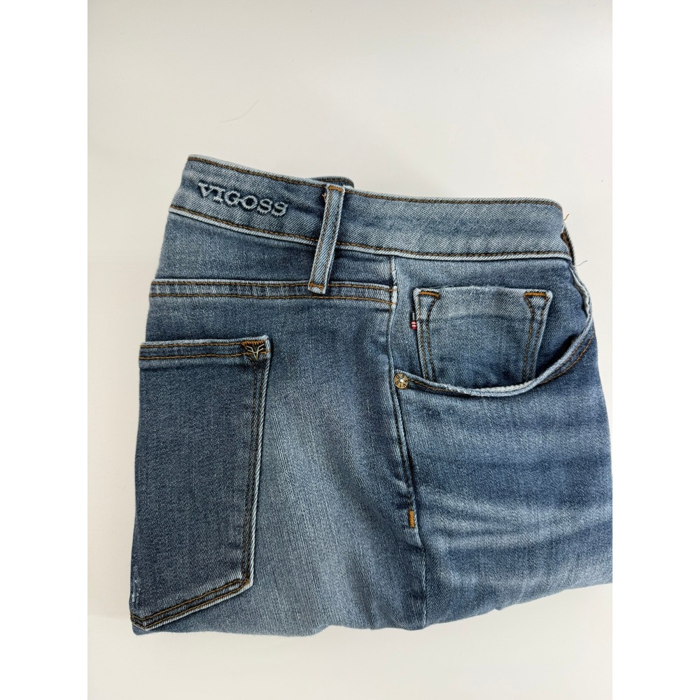 Vigoss Jagger Skinny Jeans Womens 18 Blue Distressed Ripped Denim Plus Size|0007